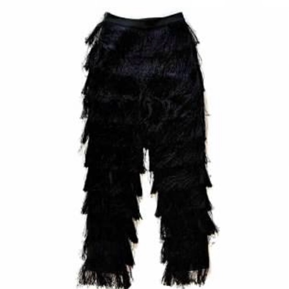 Lavish Alice x Lindsay Lohan Tiered Fringe Tapered Trousers - Picture 4 of 7